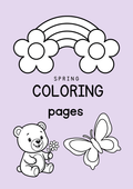 Printable Spring Coloring Book for Kids — Digital Download PDF