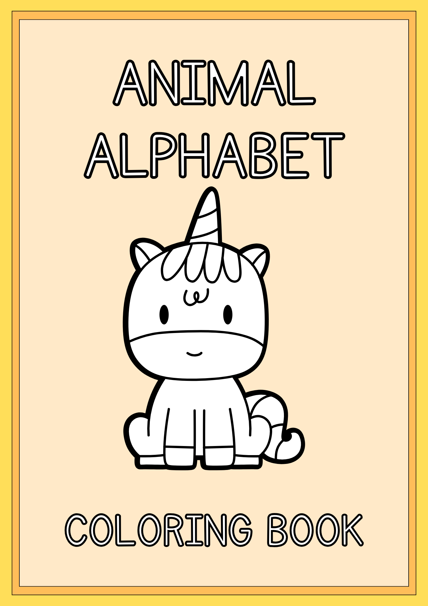 Printable Animal Tracing & Colouring Book — Digital Download PDF