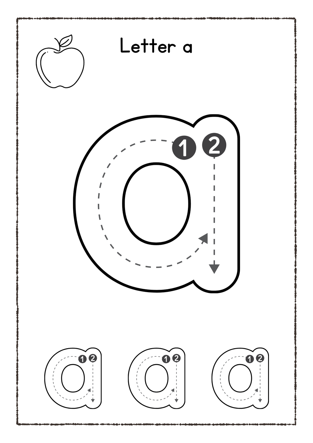 Printable Animal Alphabet Tracing Worksheets — Digital Download PDF