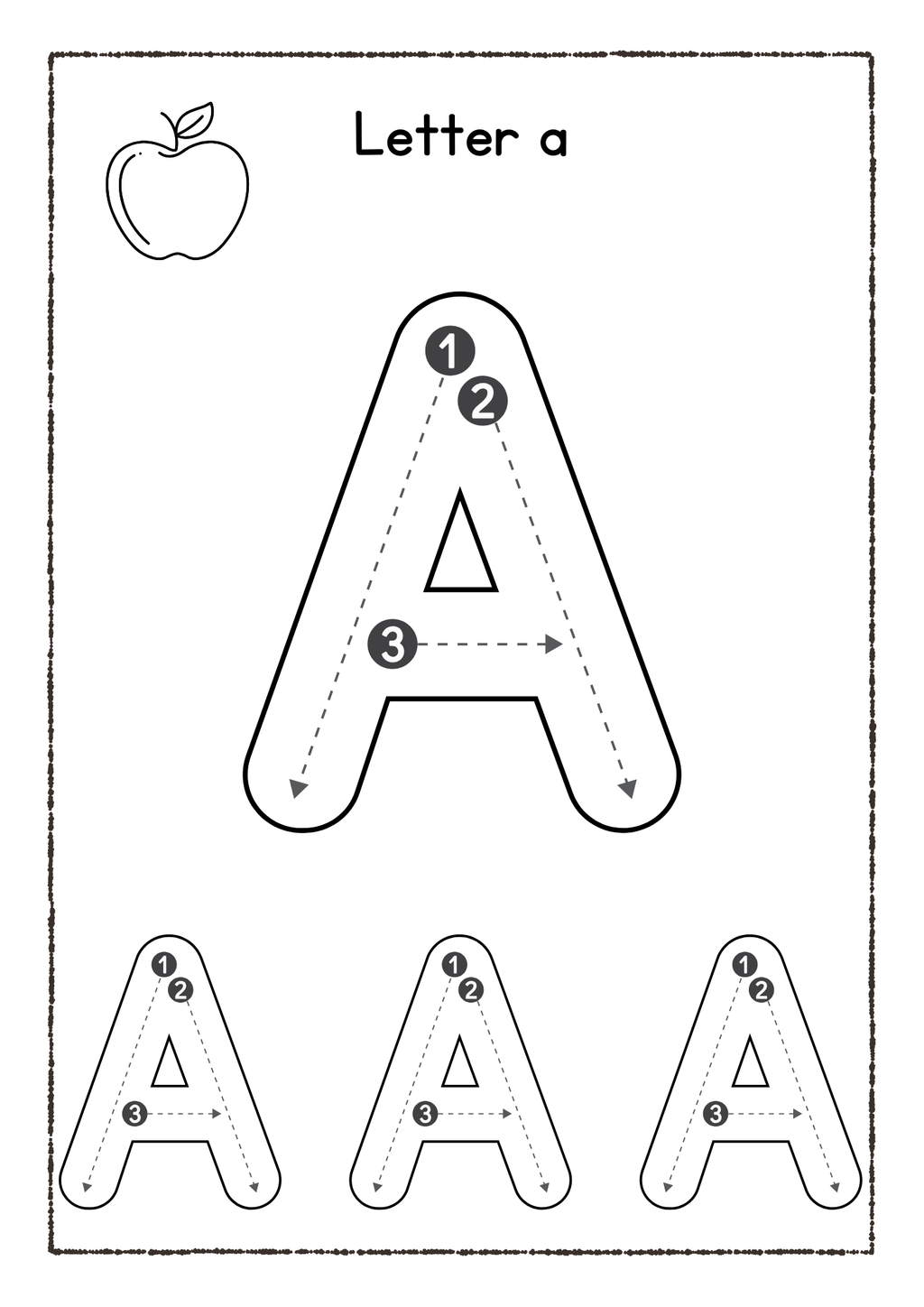 Printable Animal Alphabet Tracing Worksheets — Digital Download PDF